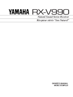 Yamaha RXV-990 - Owners Manual 